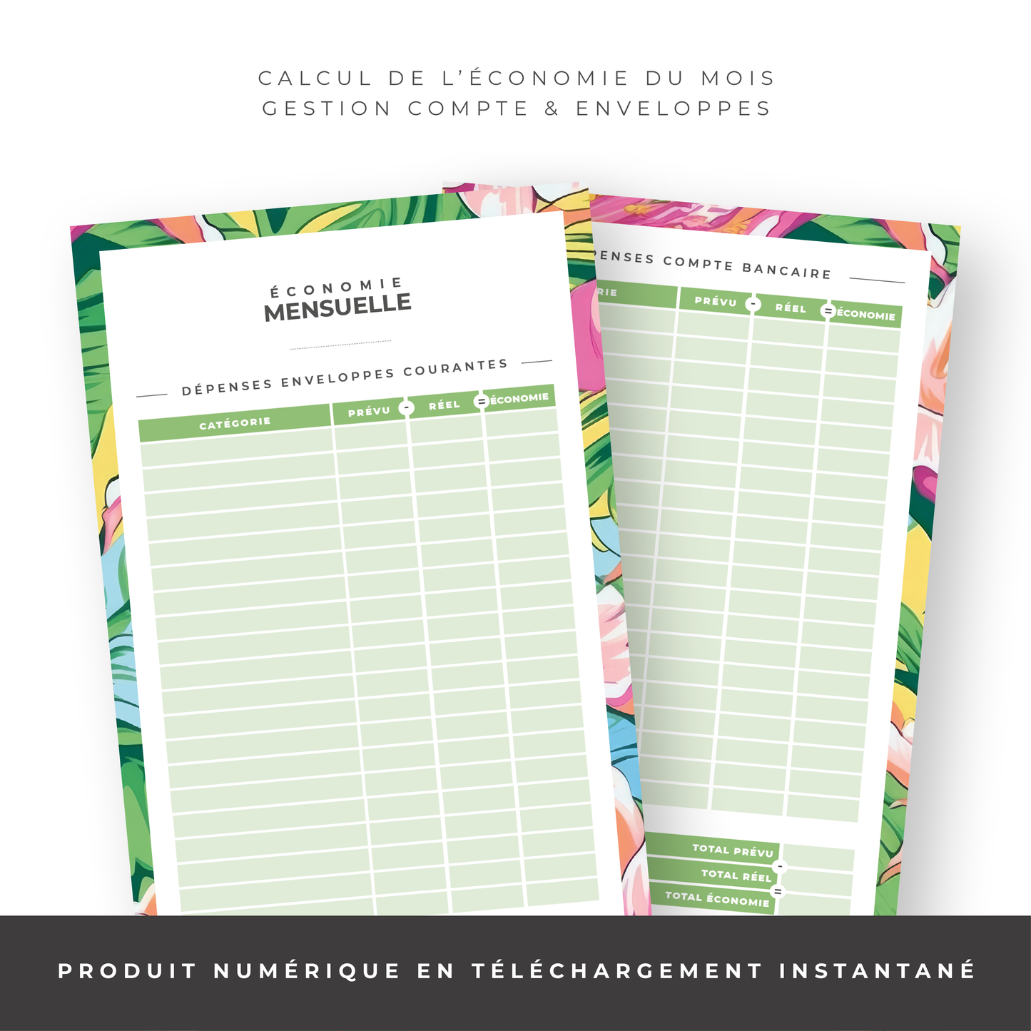 Kit Budget Planner Mini A6 - Tropical (digital)