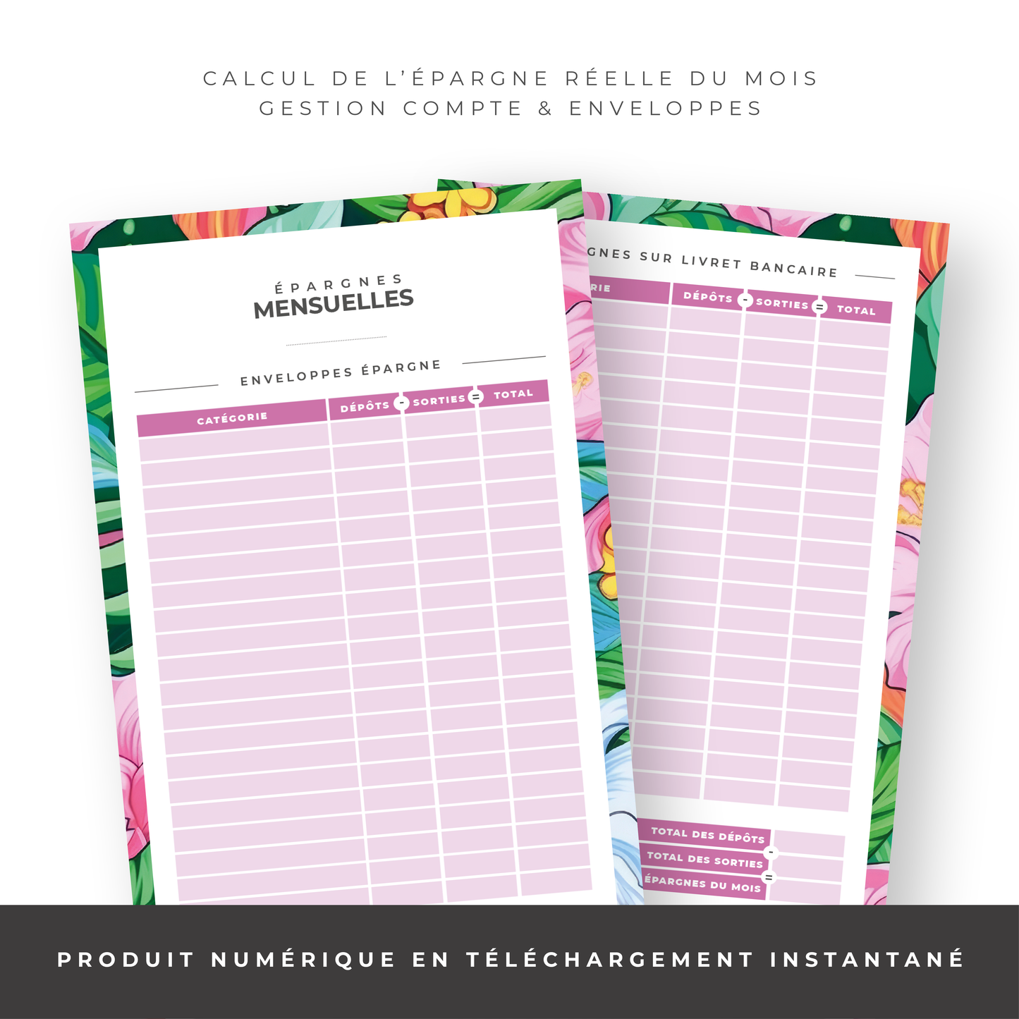 Kit Budget Planner Mini A6 - Tropical (digital)