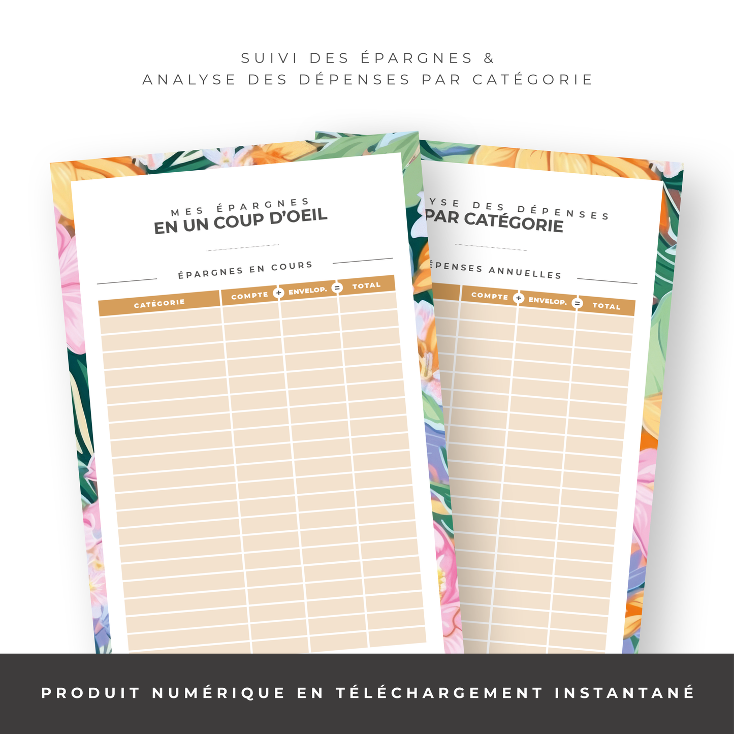 Kit Budget Planner Mini A6 - Tropical (digital)