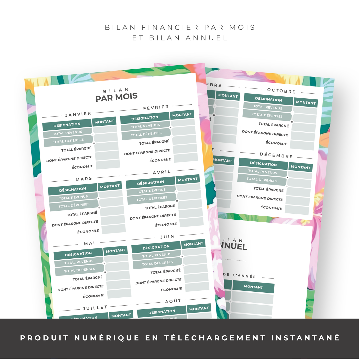 Kit Budget Planner Mini A6 - Tropical (digital)