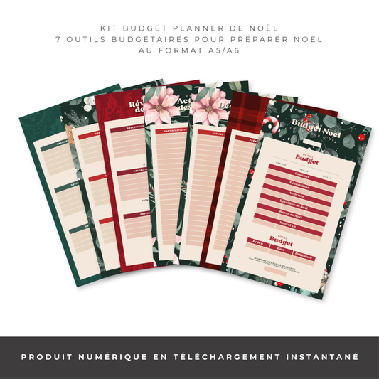 Planner budget "Préparer Noël" (digital)