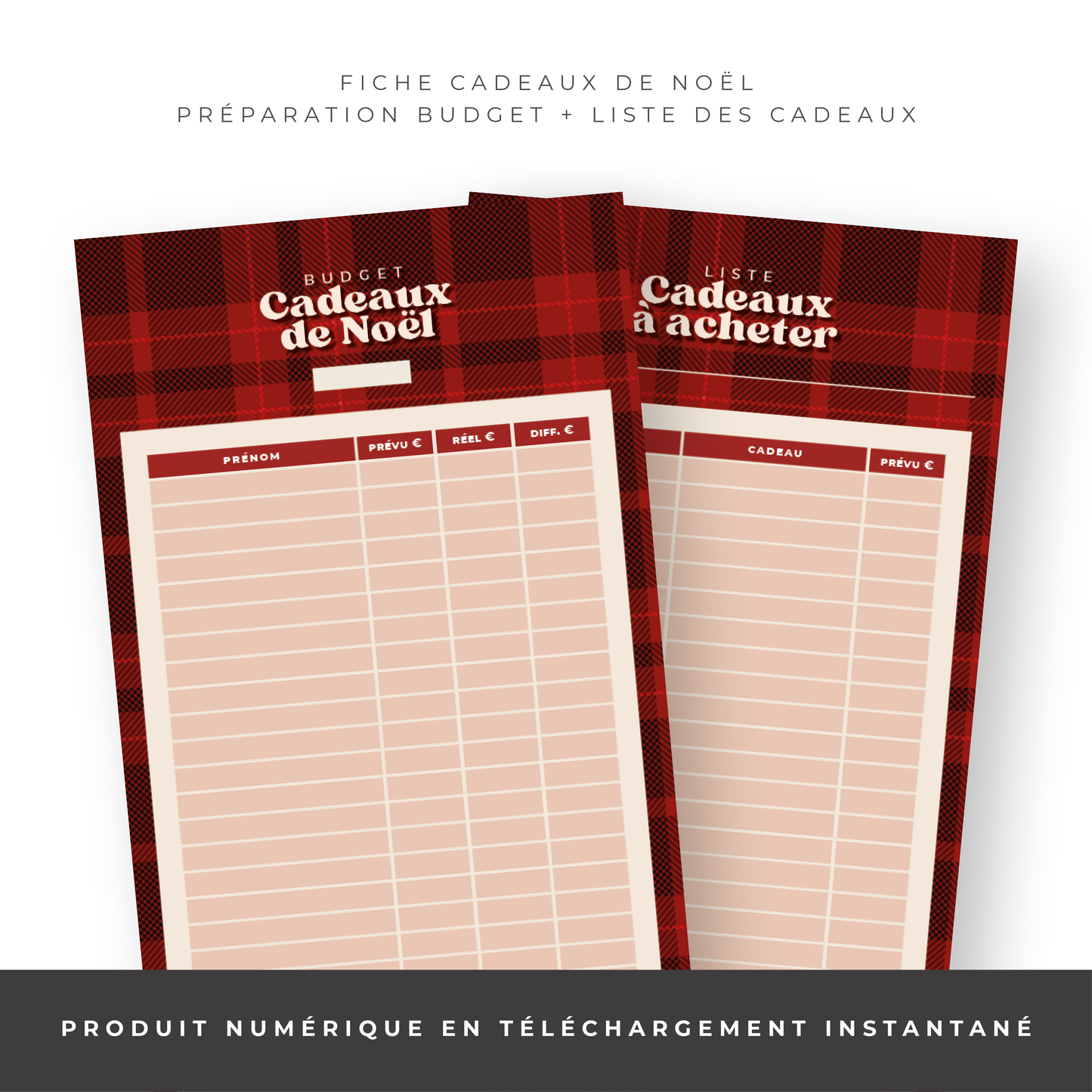 Planner budget "Préparer Noël" (digital)