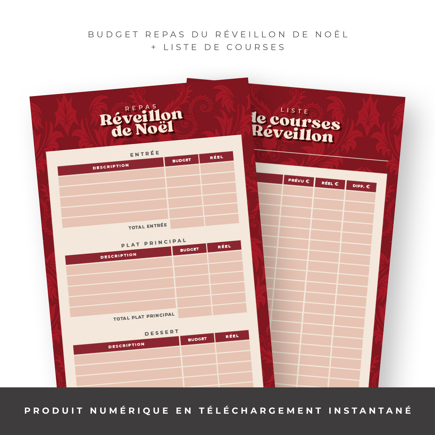 Planner budget "Préparer Noël" (digital)