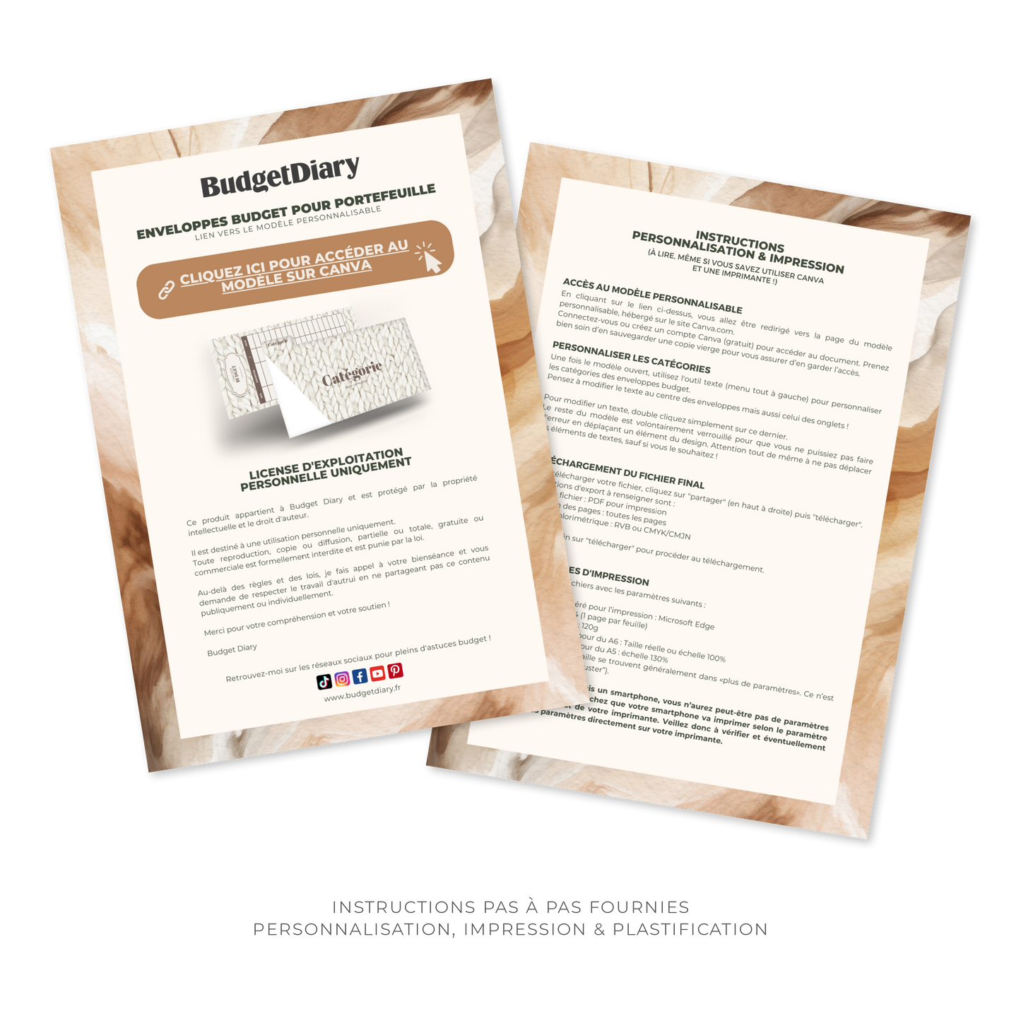 Enveloppe budget portefeuille - Cozy Vibes (digital)