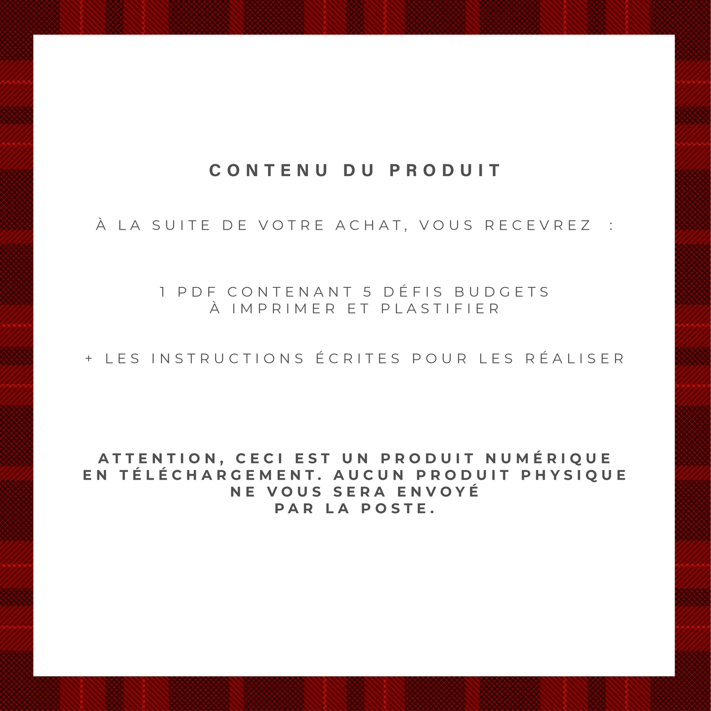 Défis Budget - Spécial Noël (digital)