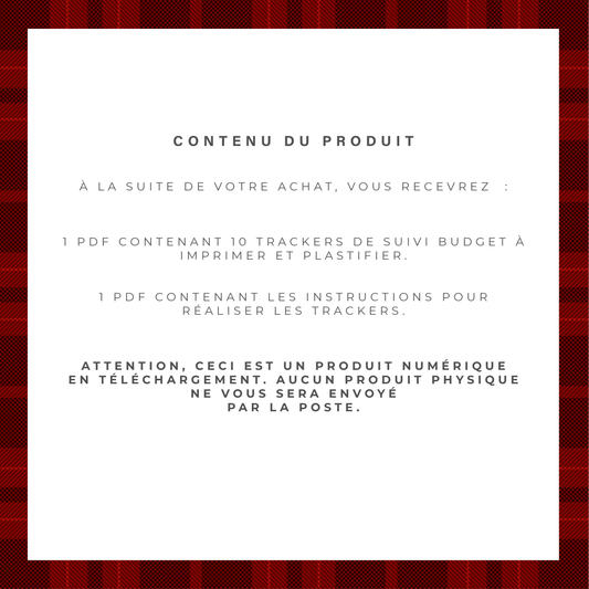 Trackers enveloppes zip A5/A6 - Noël (digital)