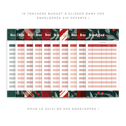 Kit pour enveloppe zip A5/A6 - Noël (digital)