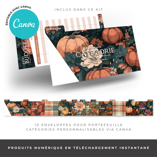 Pack économique enveloppes budget A5/A6 - Pum'kin (digital)