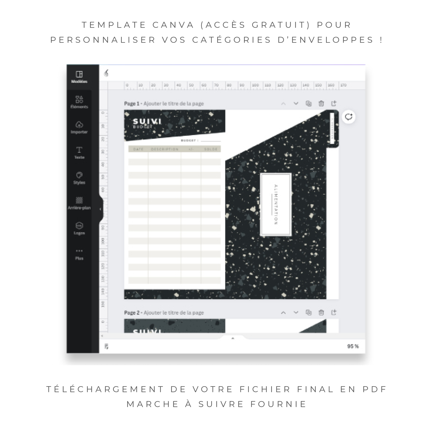 Pack économique enveloppes budget A5/A6 - "Préparer Noël" (digital)