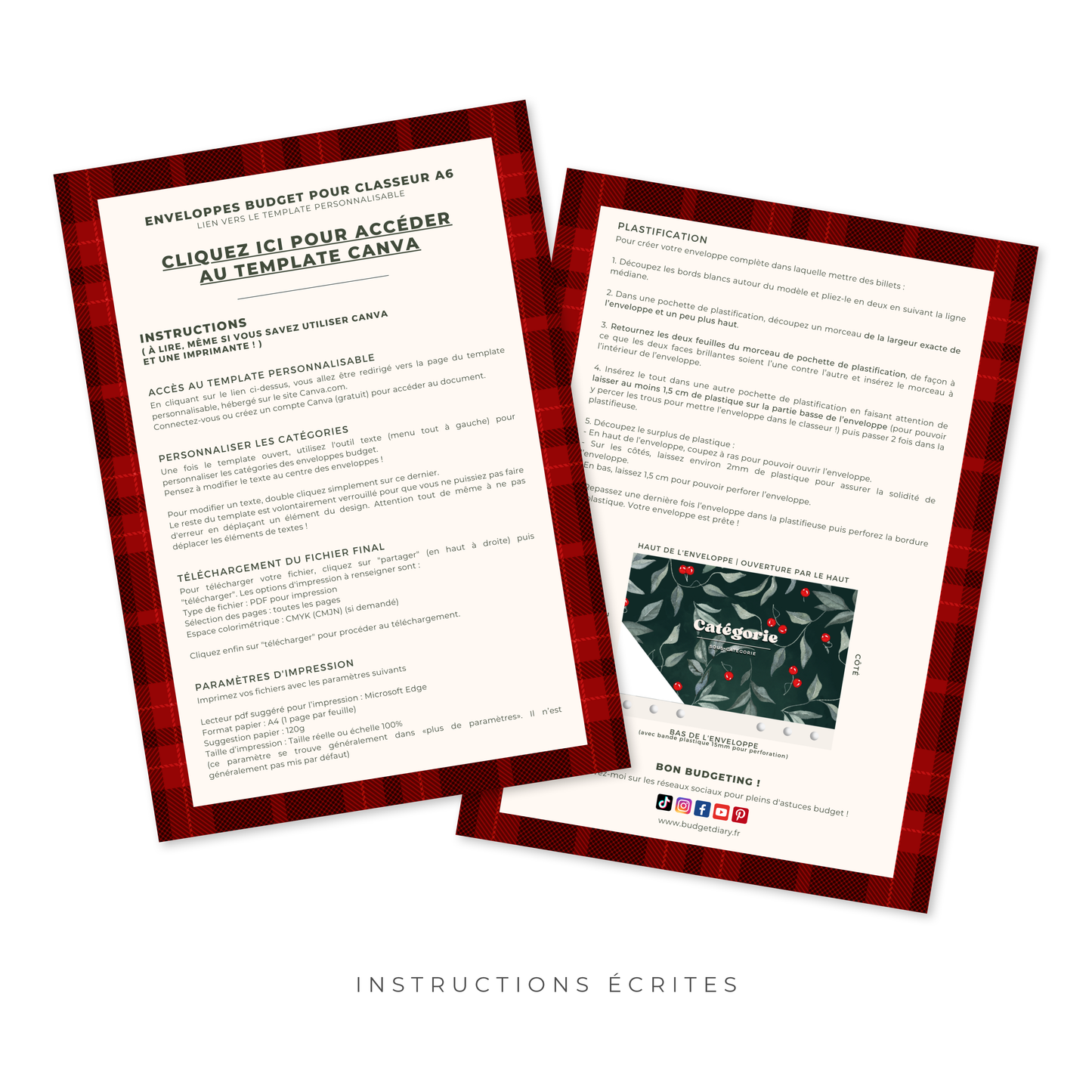 Pack économique enveloppes budget A5/A6 - "Préparer Noël" (digital)