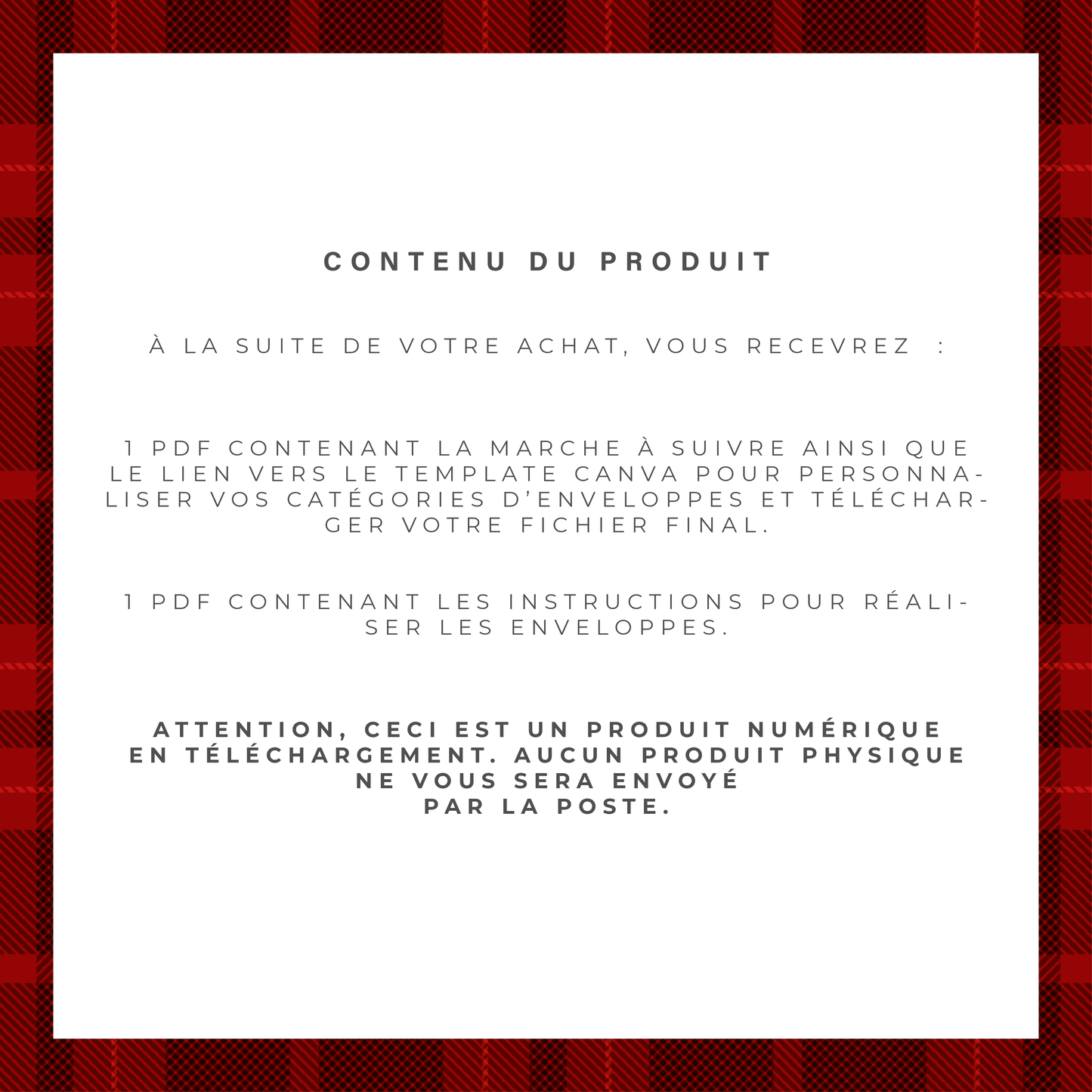 Enveloppes Budget pour classeur A5/A6 - Noël (digital)