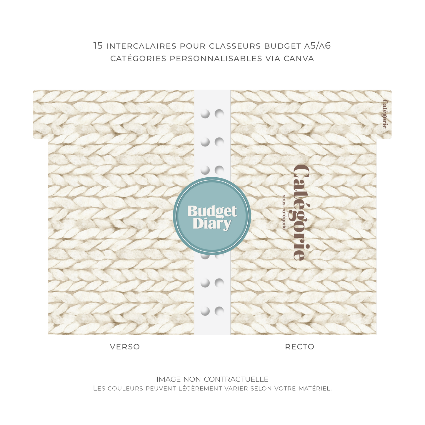 Intercalaires pour classeur A5/A6 - Cozy Vibes (Digital)