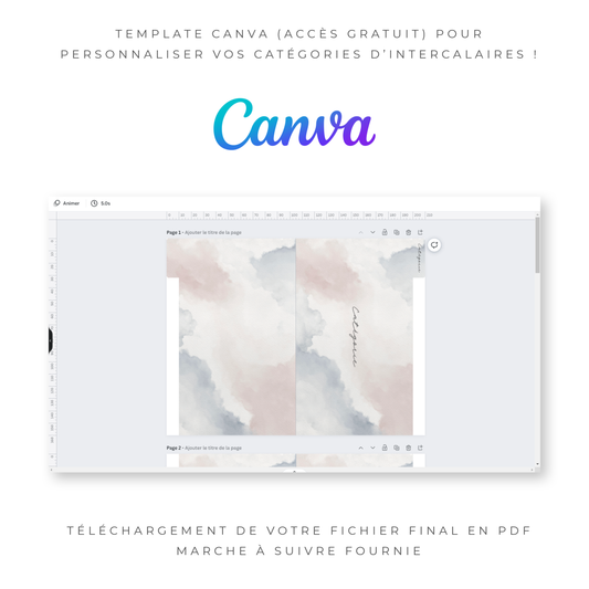 Intercalaires pour classeur A6 - Terrazzo (Digital)