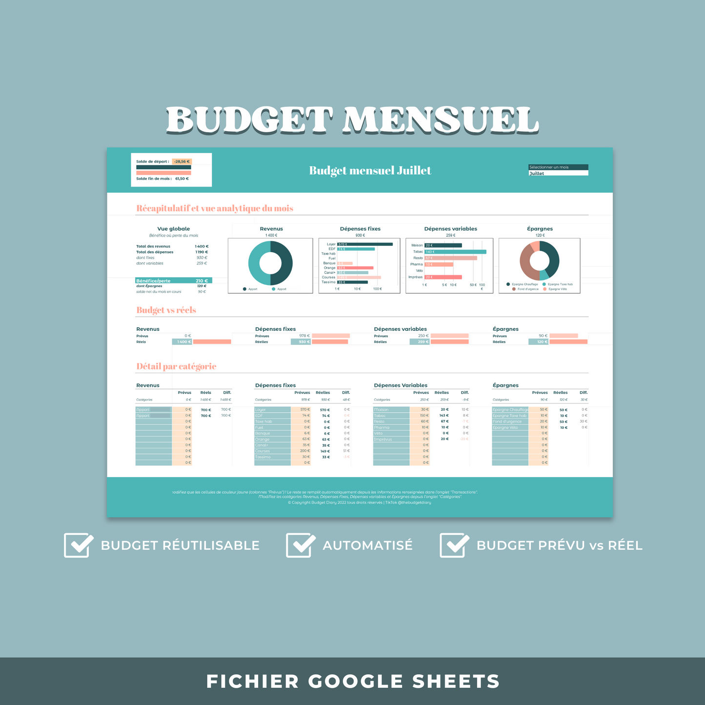 Budget Planner Digital (Google Sheet)