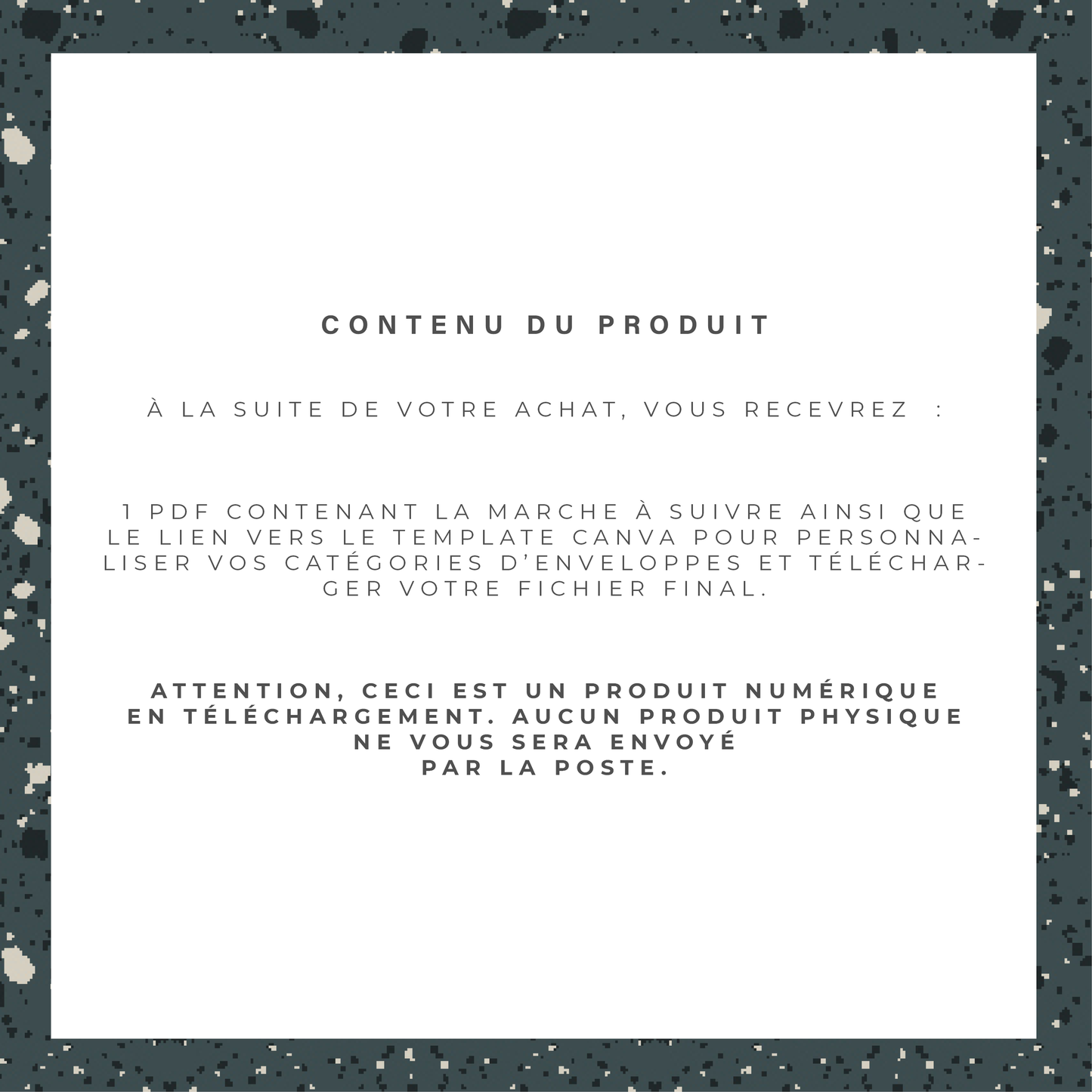 Enveloppe Budget pour classeur A6 - Terrazzo (digital)