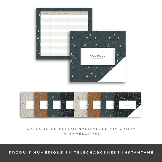 Enveloppe budget porte monnaie - Terrazzo (digital)