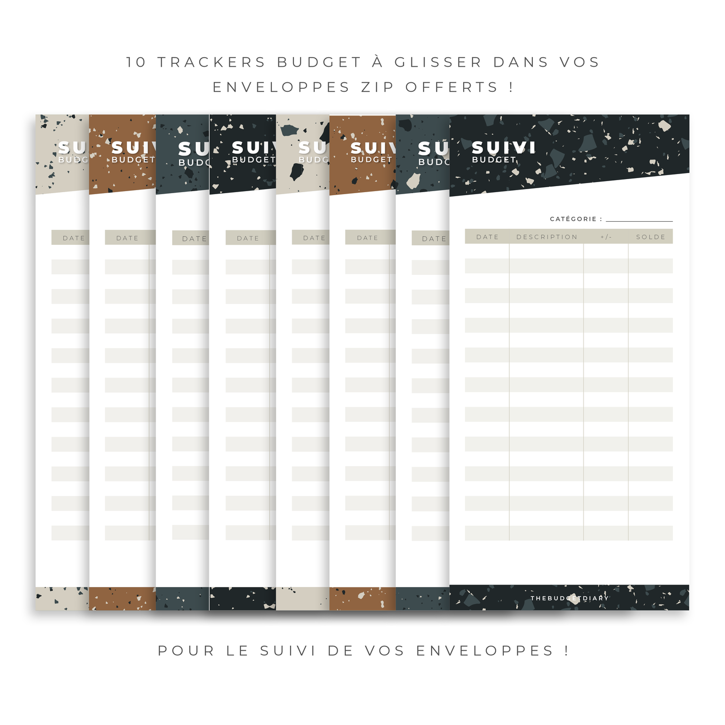 Kit pour enveloppe zip A6 - Terrazzo (digital)