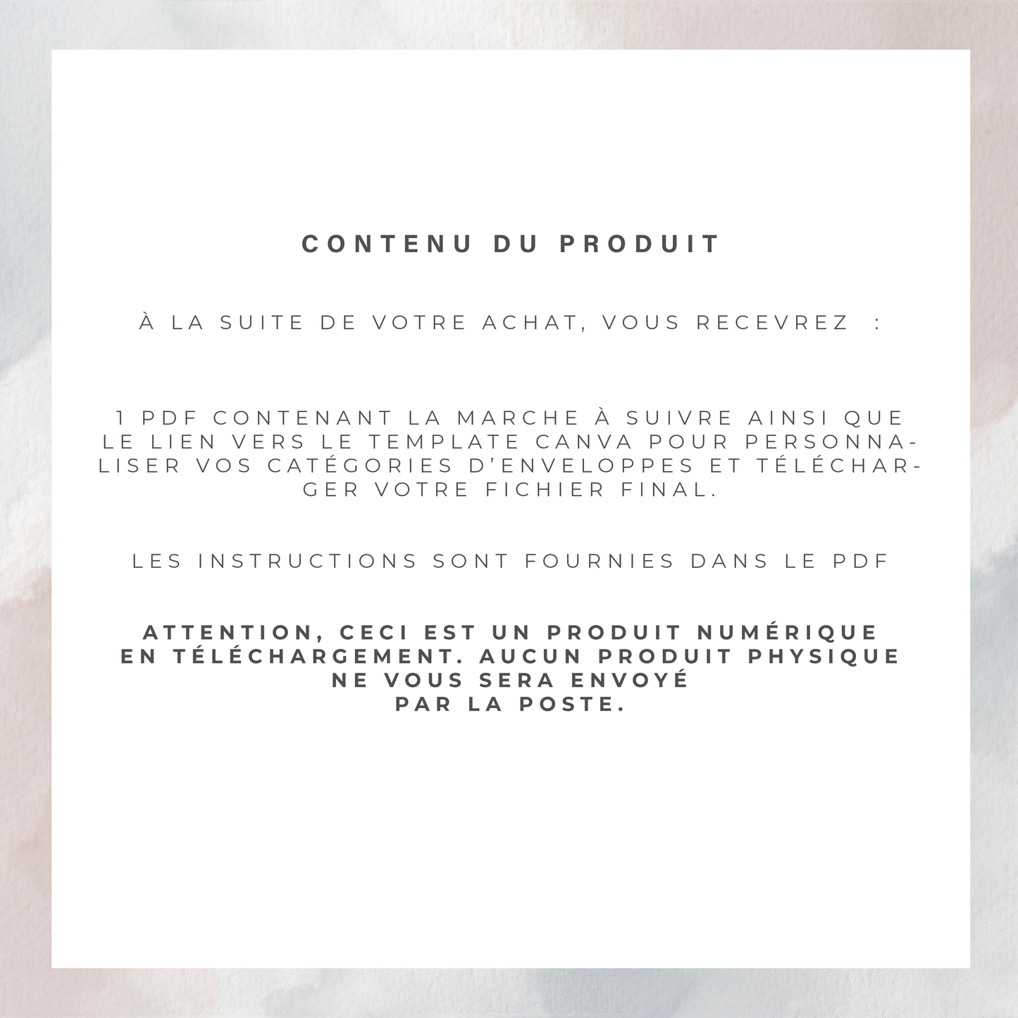 Enveloppe budget porte monnaie - Waterdrop (digital)