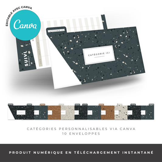 Enveloppe budget portefeuille - Terrazzo (digital)