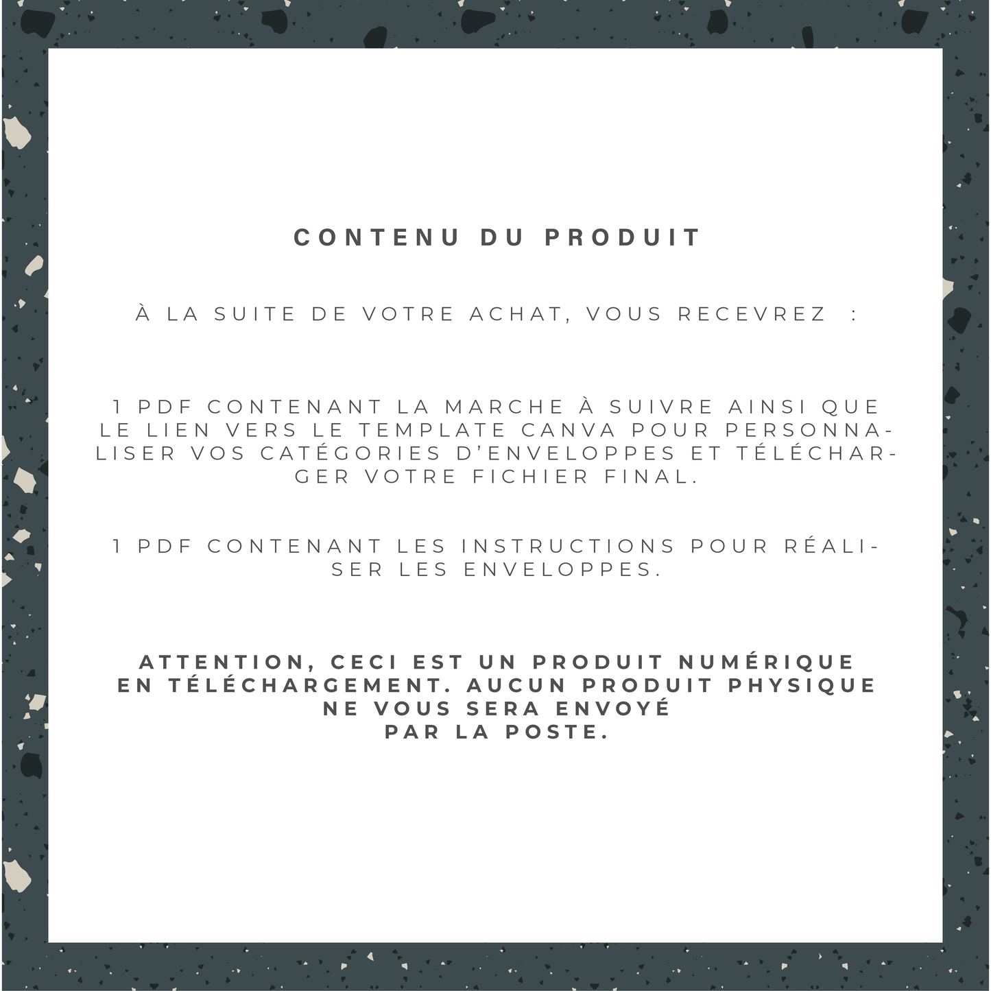 Enveloppe budget portefeuille - Terrazzo (digital)