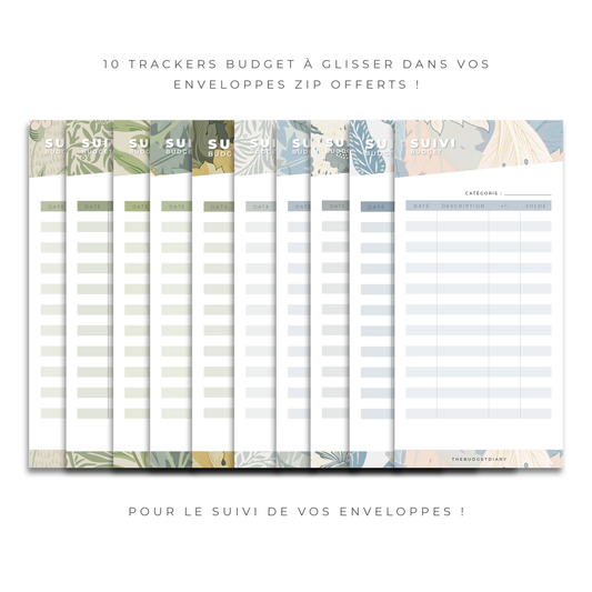 Kit pour enveloppe zip A6 - Floral (digital)