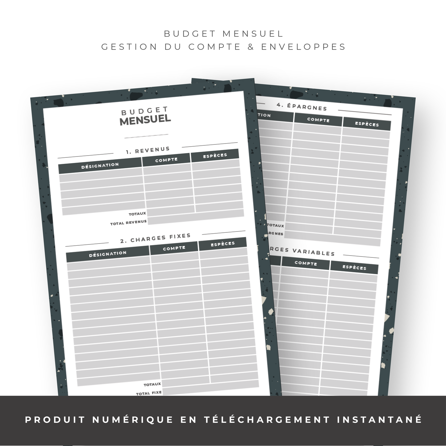 Kit Budget Planner Mini A6 - Terrazzo (digital)