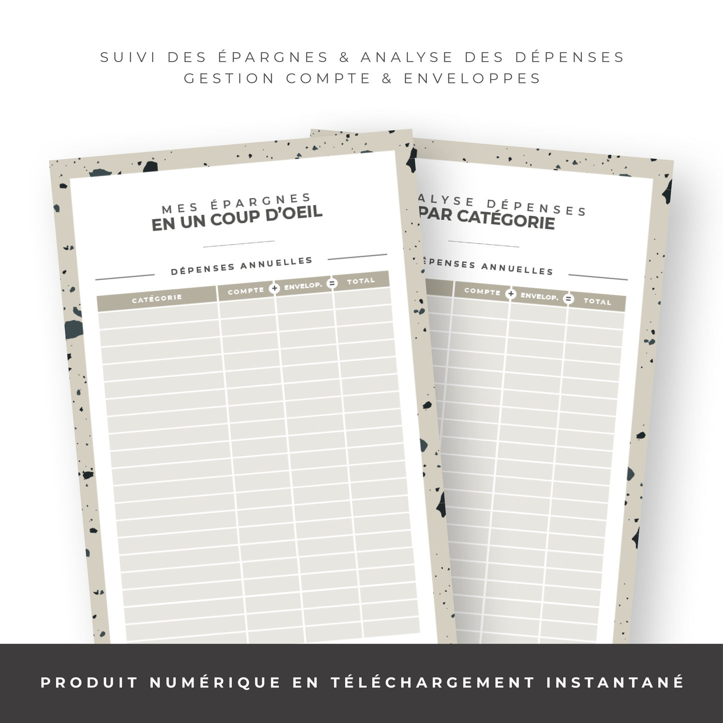 Kit Budget Planner Mini A6 - Terrazzo (digital)