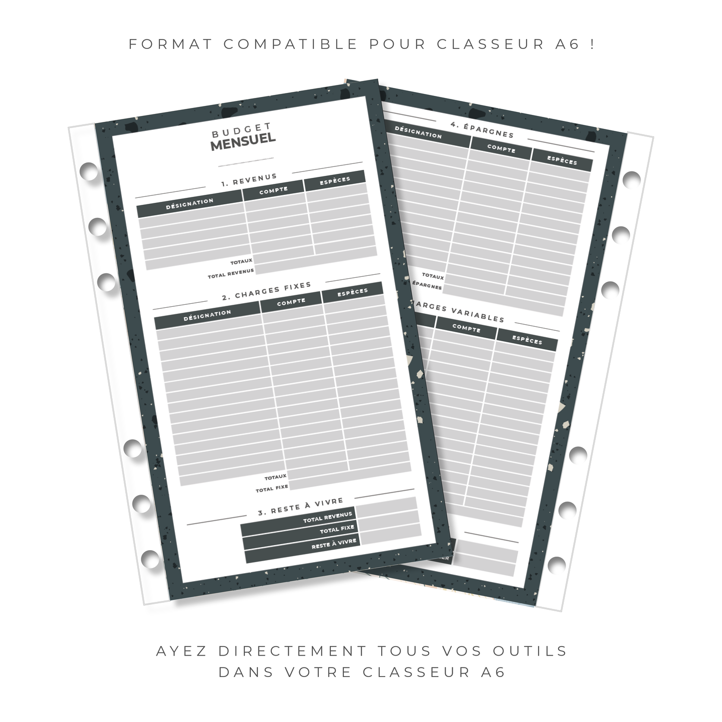 Kit Budget Planner Mini A6 - Terrazzo (digital)