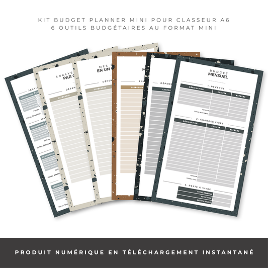Kit Budget Planner Mini A6 - Terrazzo (digital)