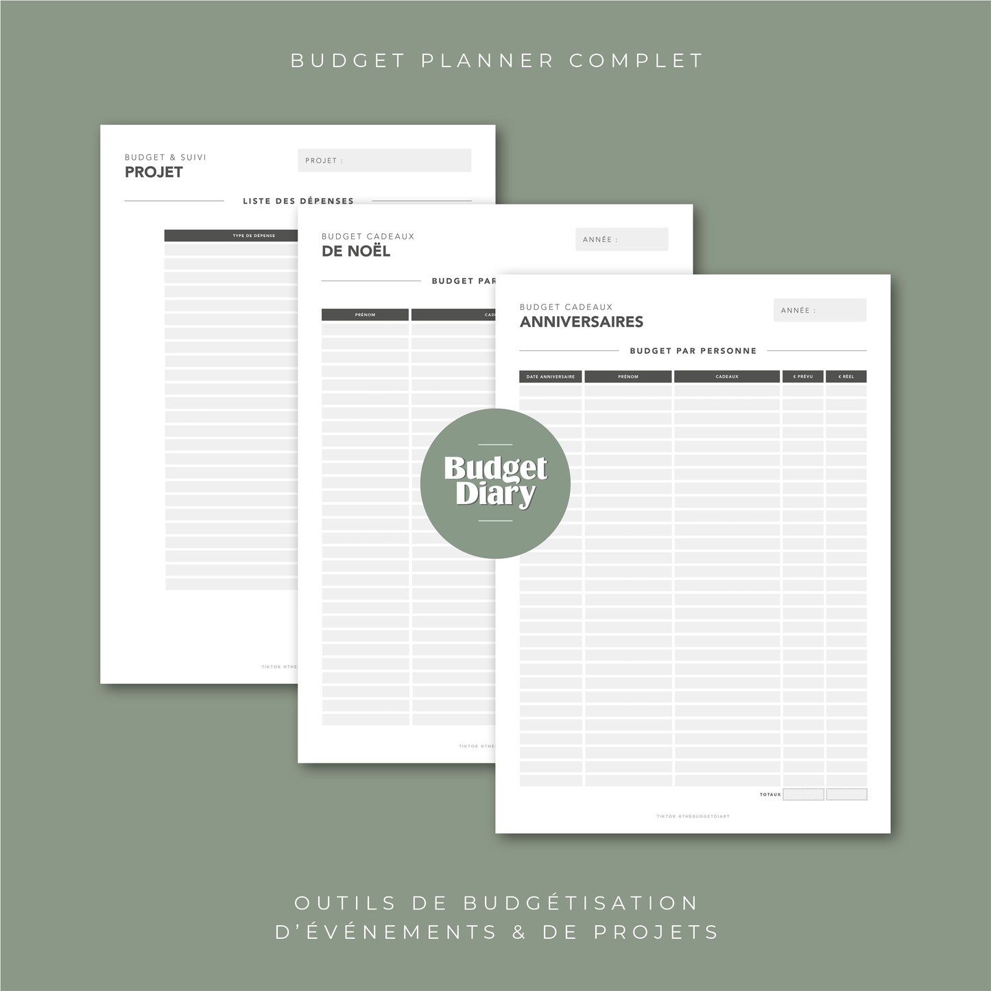 Planner Budget Annuel - Spécial Enveloppes Budget (digital)