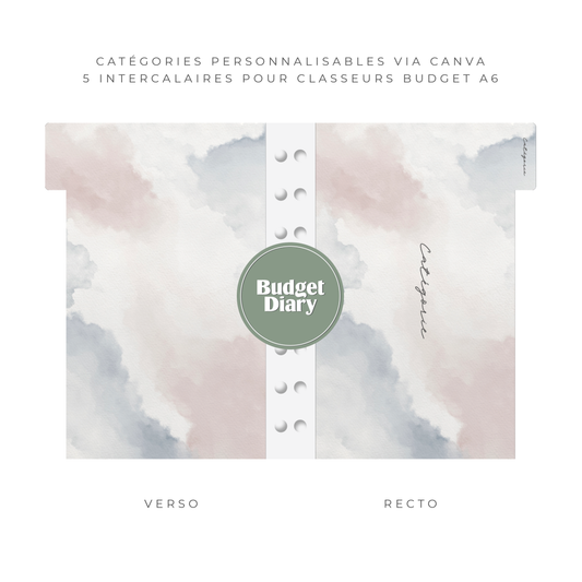 Intercalaires pour classeur A6 - Floral (Digital)