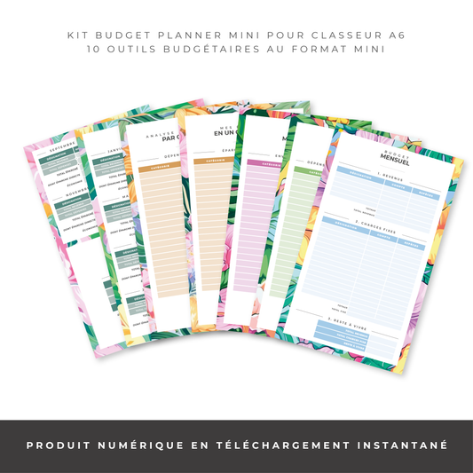 Kit Budget Planner Mini A6 - Tropical (digital)