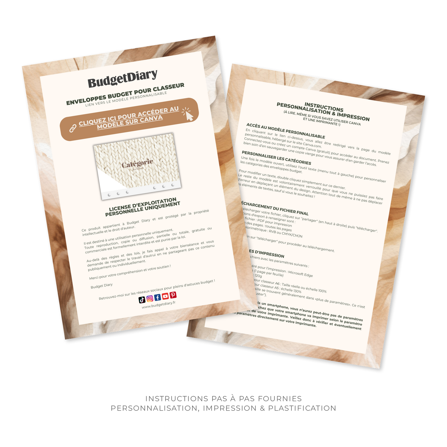 Enveloppe Budget pour classeur A5/A6 - Cozy Vibes (digital)