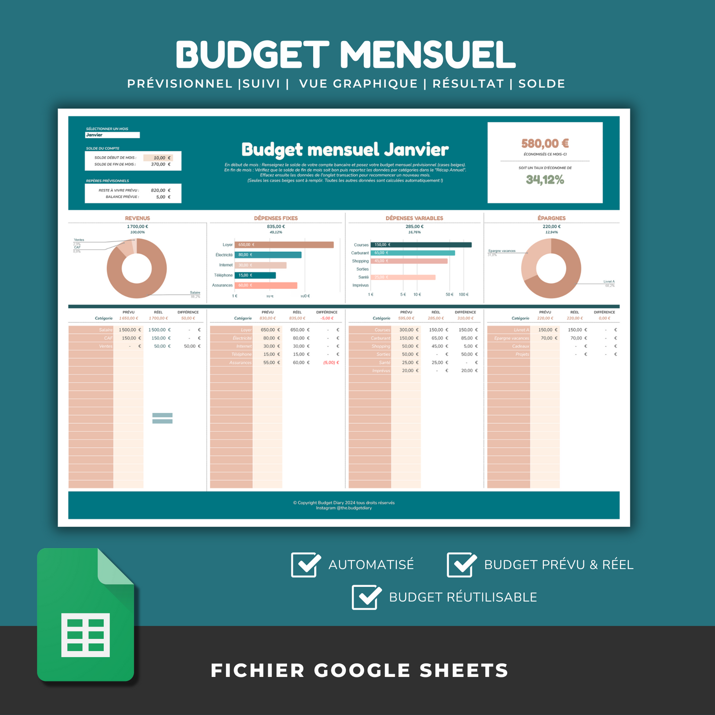 Budget Planner Ultime (Google Sheet)