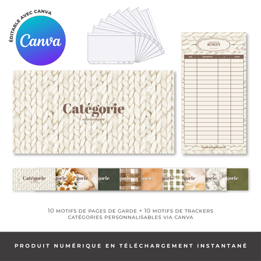 Kit pour enveloppe zip A5/A6 - Cozy Vibes (digital)