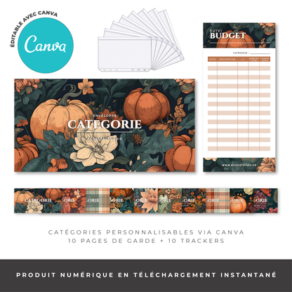 Kit pour enveloppe zip A5/A6 - Pum'kin (digital)