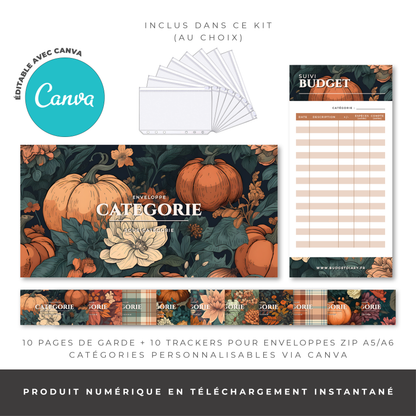 Pack économique enveloppes budget A5/A6 - Pum'kin (digital)