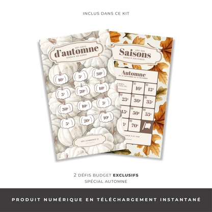 Pack économique enveloppes budget A5/A6 - Cozy Vibes (digital)