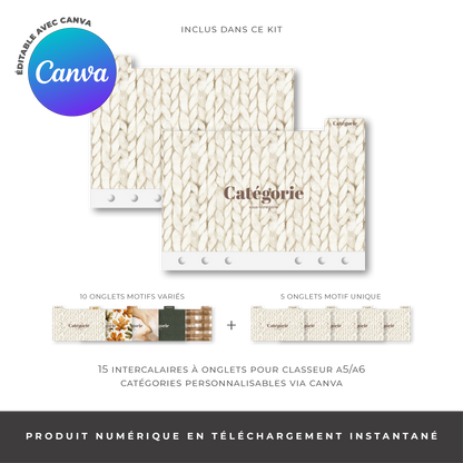 Pack économique enveloppes budget A5/A6 - Cozy Vibes (digital)