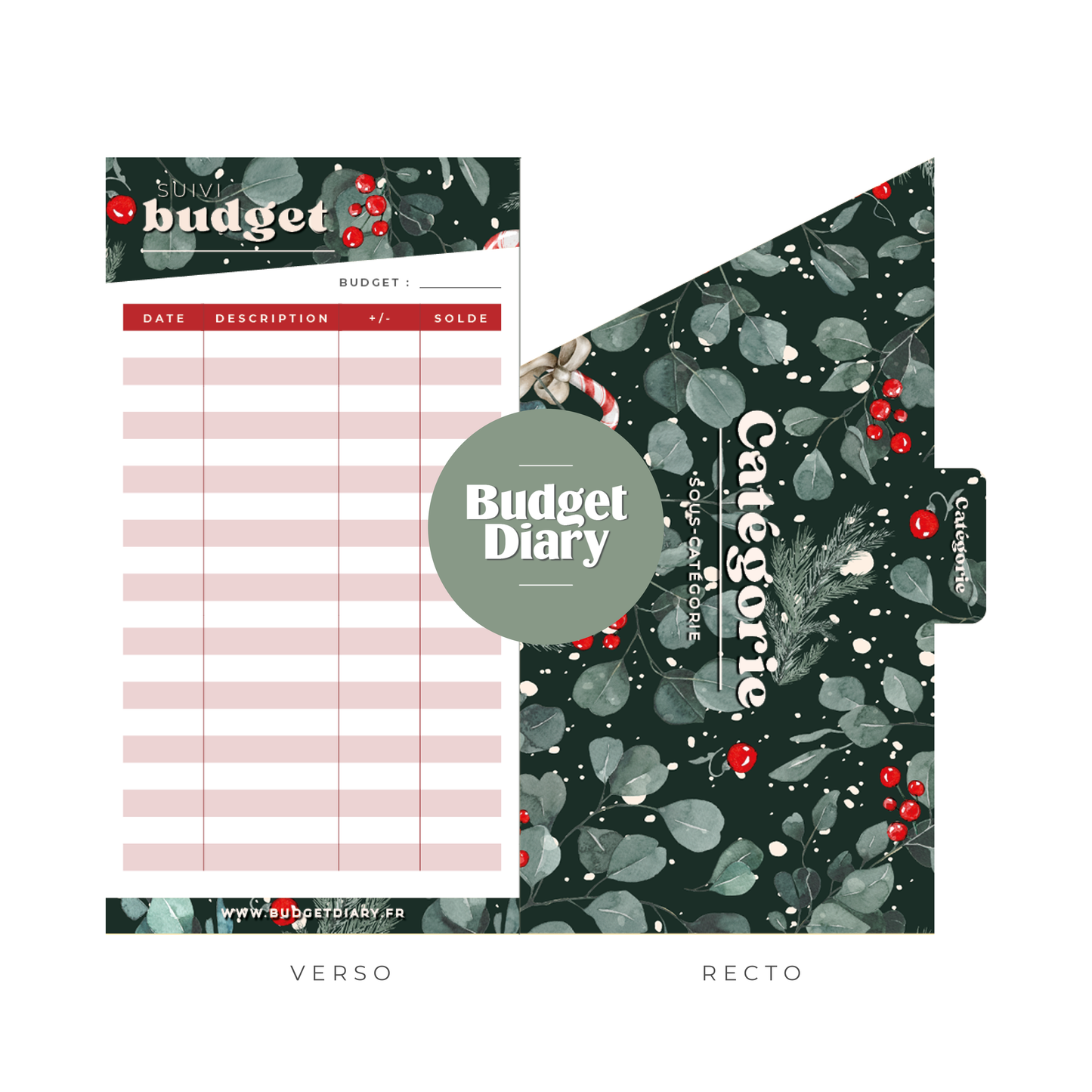 Enveloppe budget portefeuille - Noël (digital)