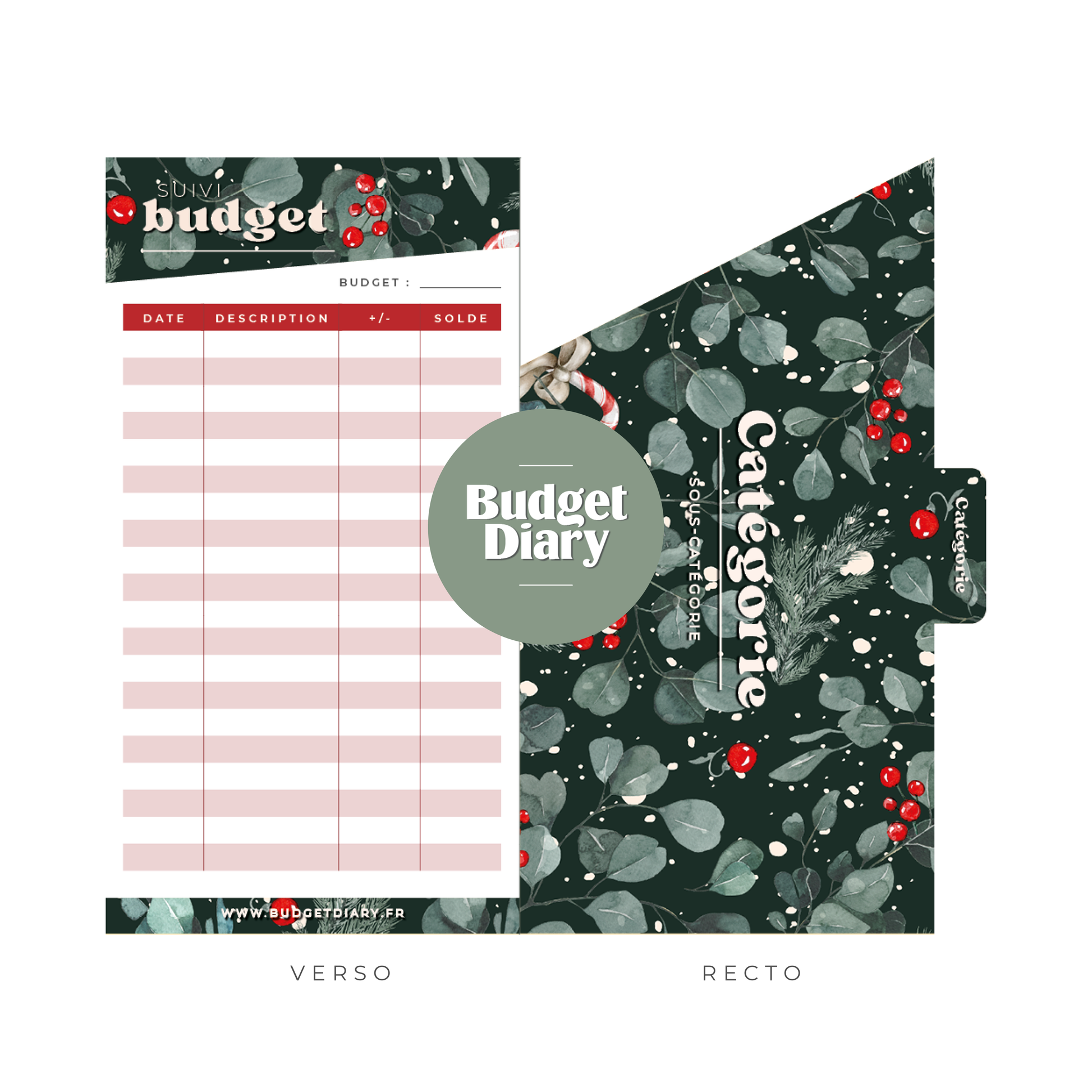 Enveloppe budget portefeuille - Noël (digital) – Budget Diary