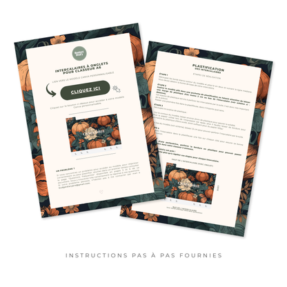 Intercalaires pour classeur A5/A6 - Pum'kin (Digital)
