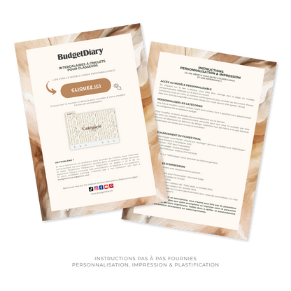 Intercalaires pour classeur A5/A6 - Cozy Vibes (Digital)