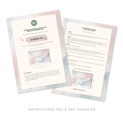 Intercalaires pour classeur A6 - Terrazzo (Digital)