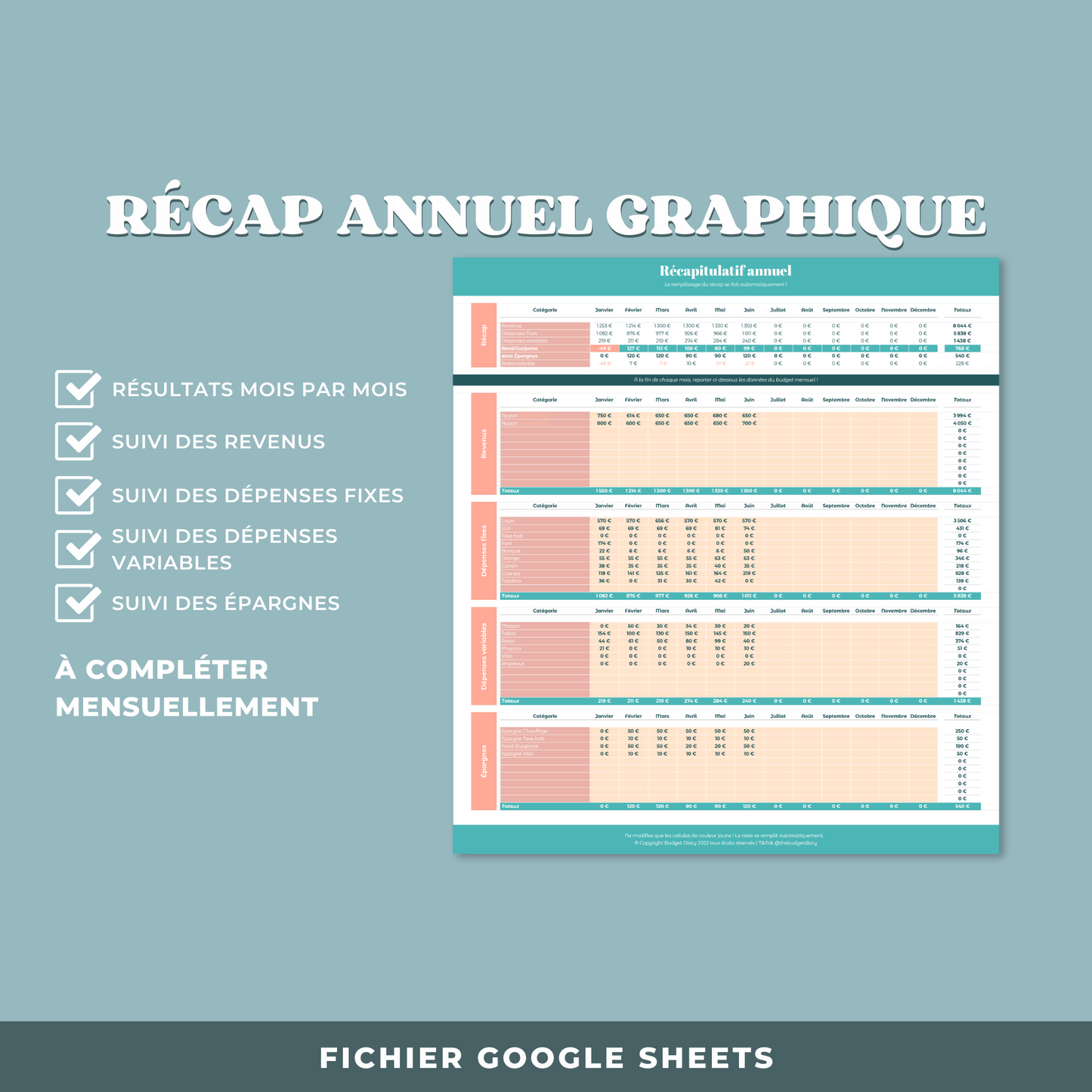 Budget Planner Digital (Google Sheet)