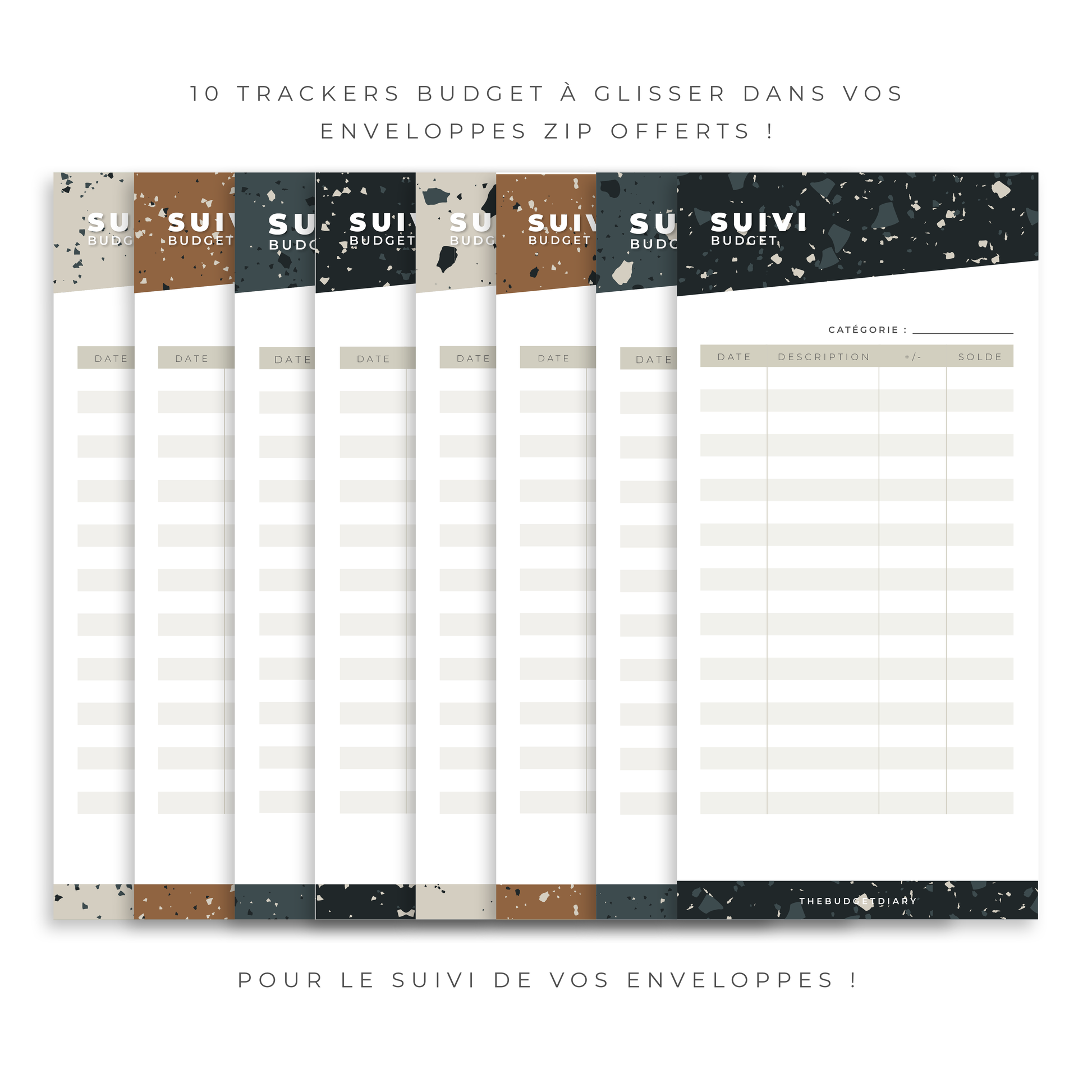 Trackers enveloppes zip A5/A6 - Noël (digital) – Budget Diary