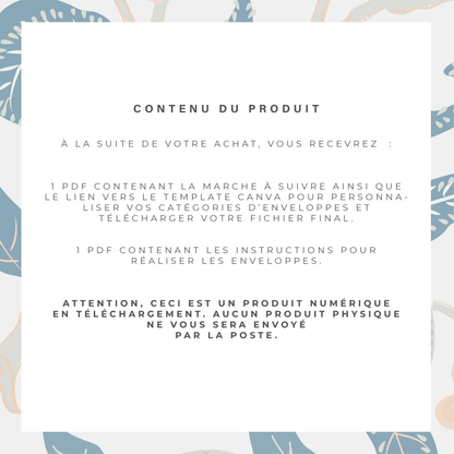 Kit pour enveloppe zip A6 - Floral (digital)