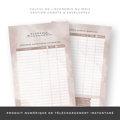 Kit Budget Planner Mini A6 - Waterdrop (digital)
