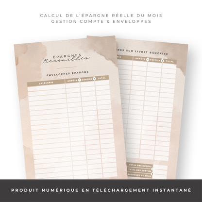 Kit Budget Planner Mini A6 - Waterdrop (digital)