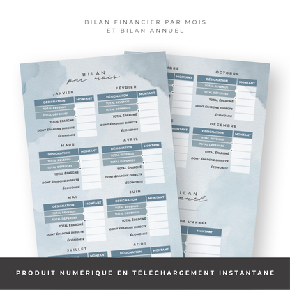 Kit Budget Planner Mini A6 - Waterdrop (digital)